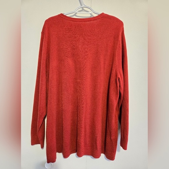 Croft & Barrow Women's Rich Red Cardigan Sweater - Size 2X - Picture 5 of 5